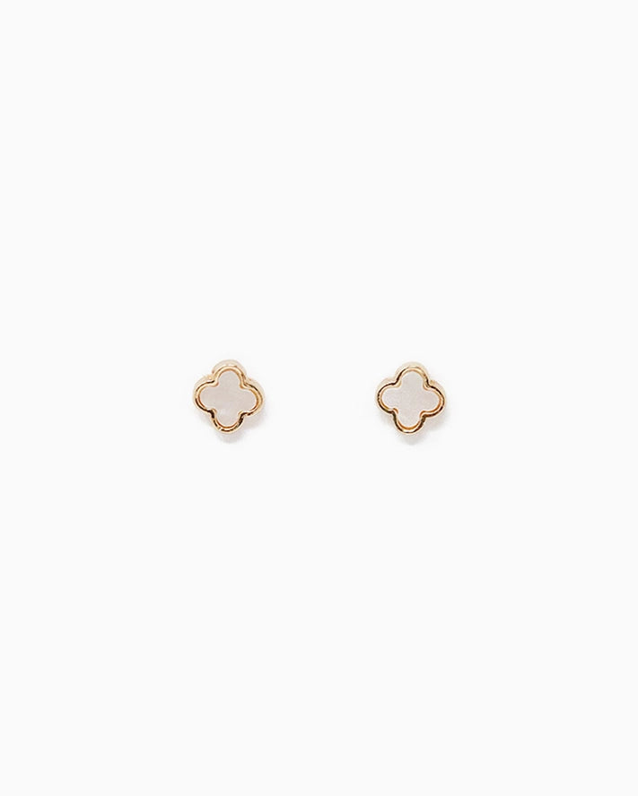 Mother of Pearl Clover Earring Set of 3