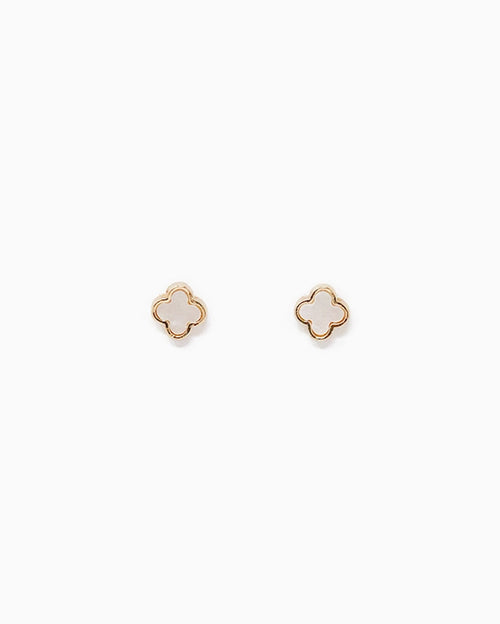 Mother of Pearl Clover Earring Set of 3