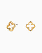 Mother of Pearl Clover & Stud Earring Set