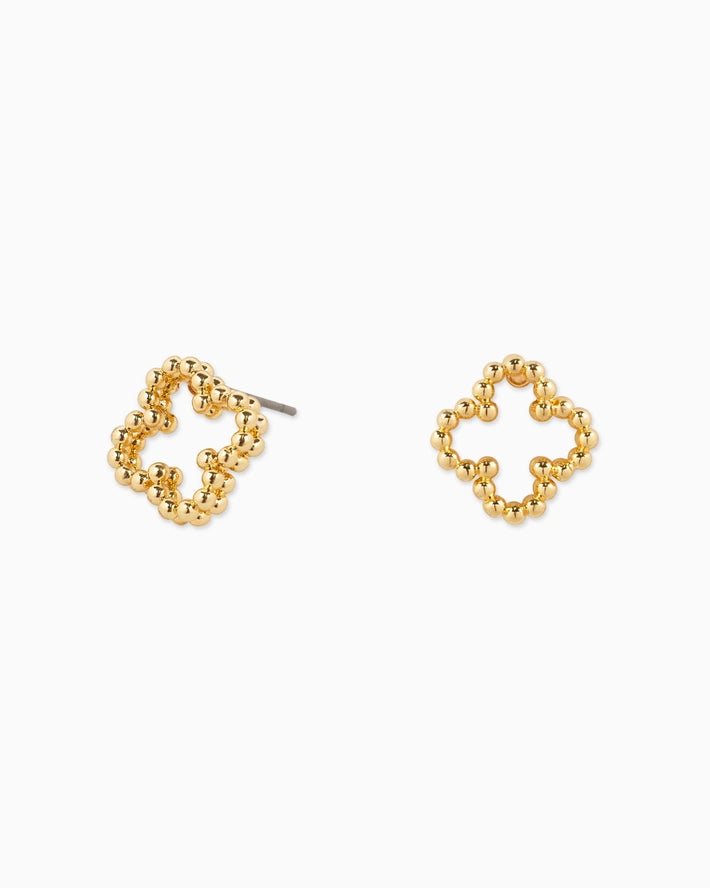 Mother of Pearl Clover & Stud Earring Set