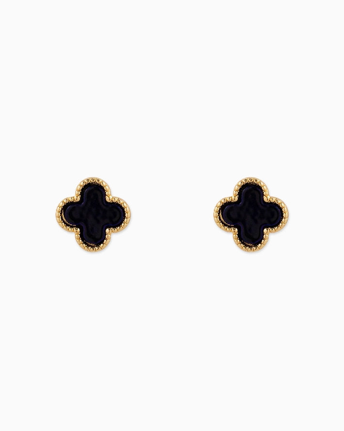 Mother of Pearl Clover & Stud Earring Set