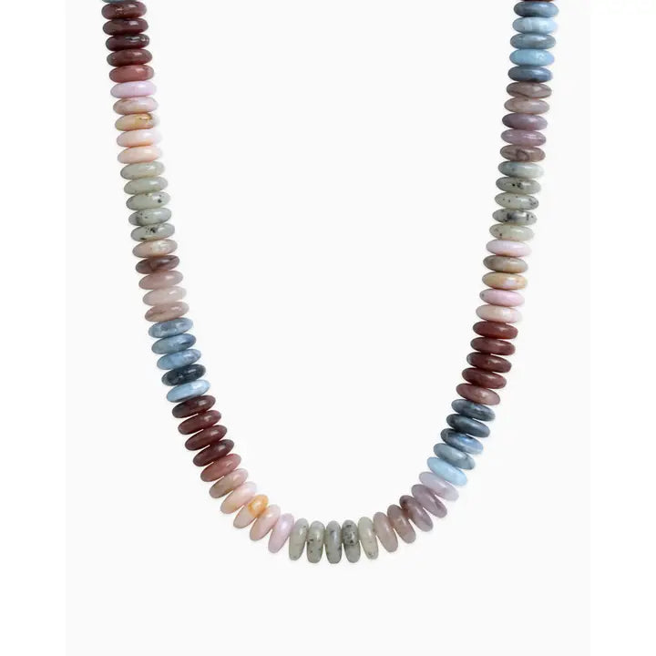 Wide Marble Beaded Necklace