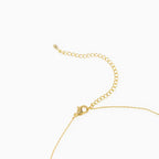 Contrast Cz Clip Link Pendant Necklace