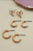 Brooke & Co tied with a bow earring set 