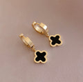 Brooke & co black clover earrings