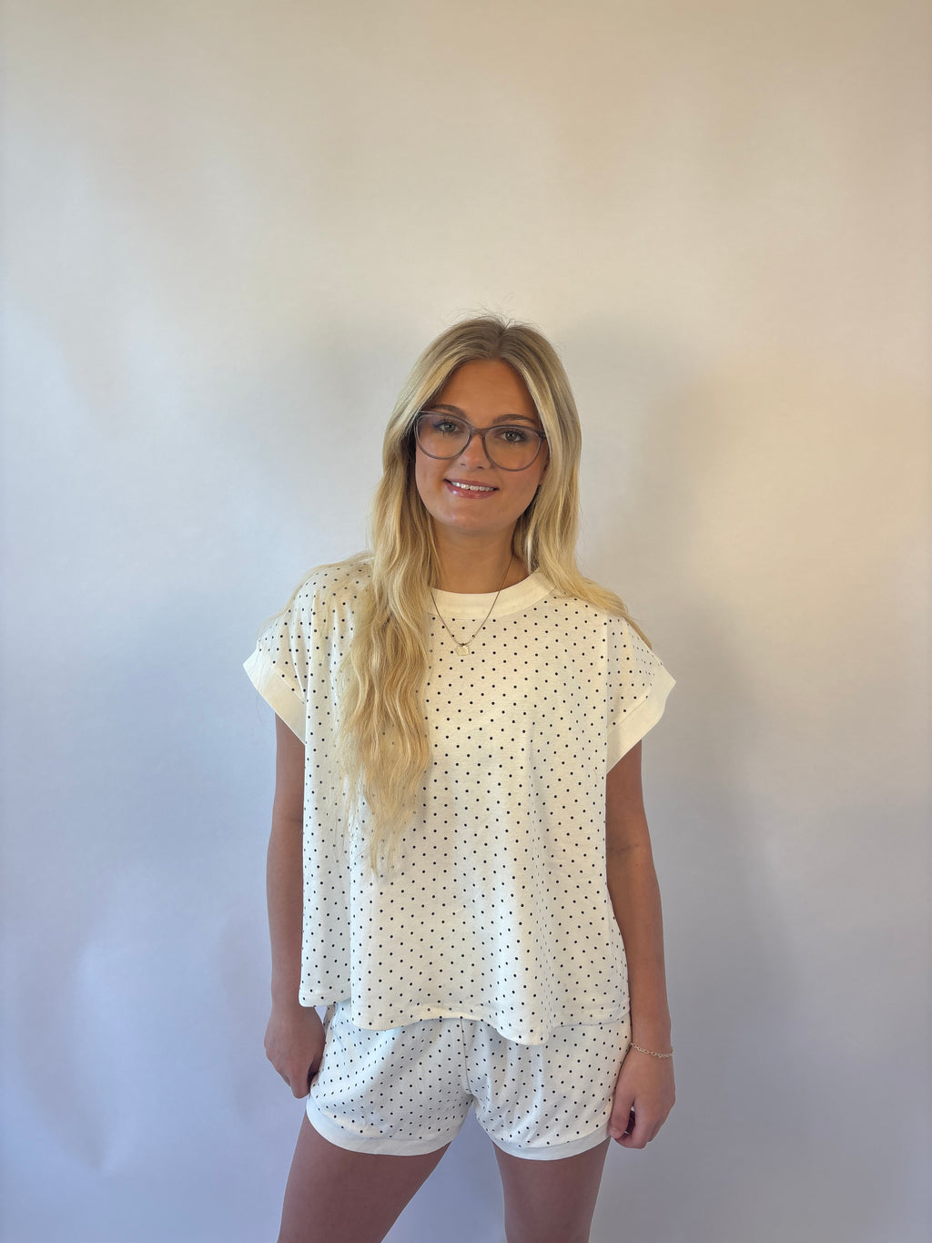 brooke & co darling in dots polka dot white and black 