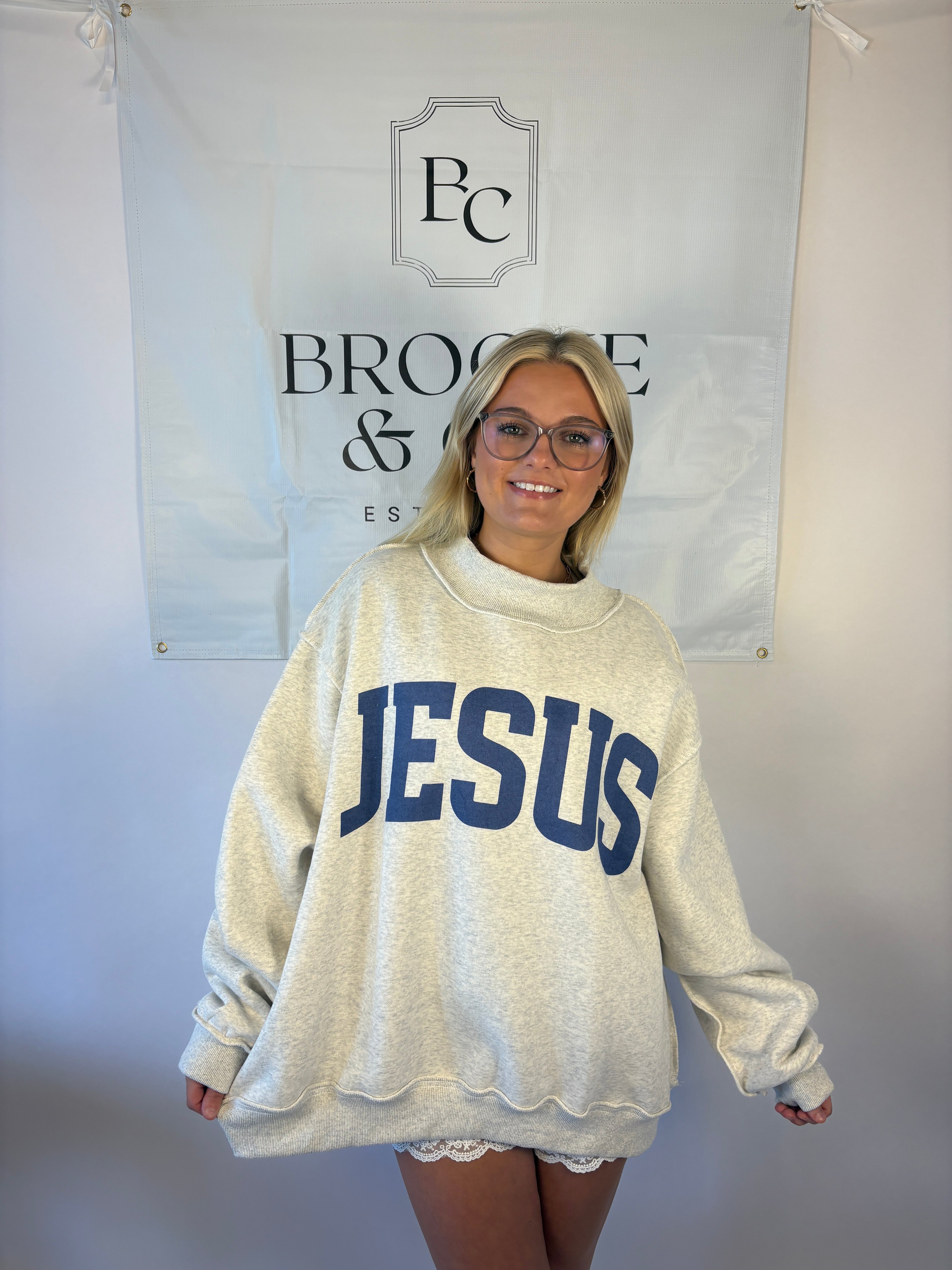 God Is Good/Jesus Reversible Mock Neck