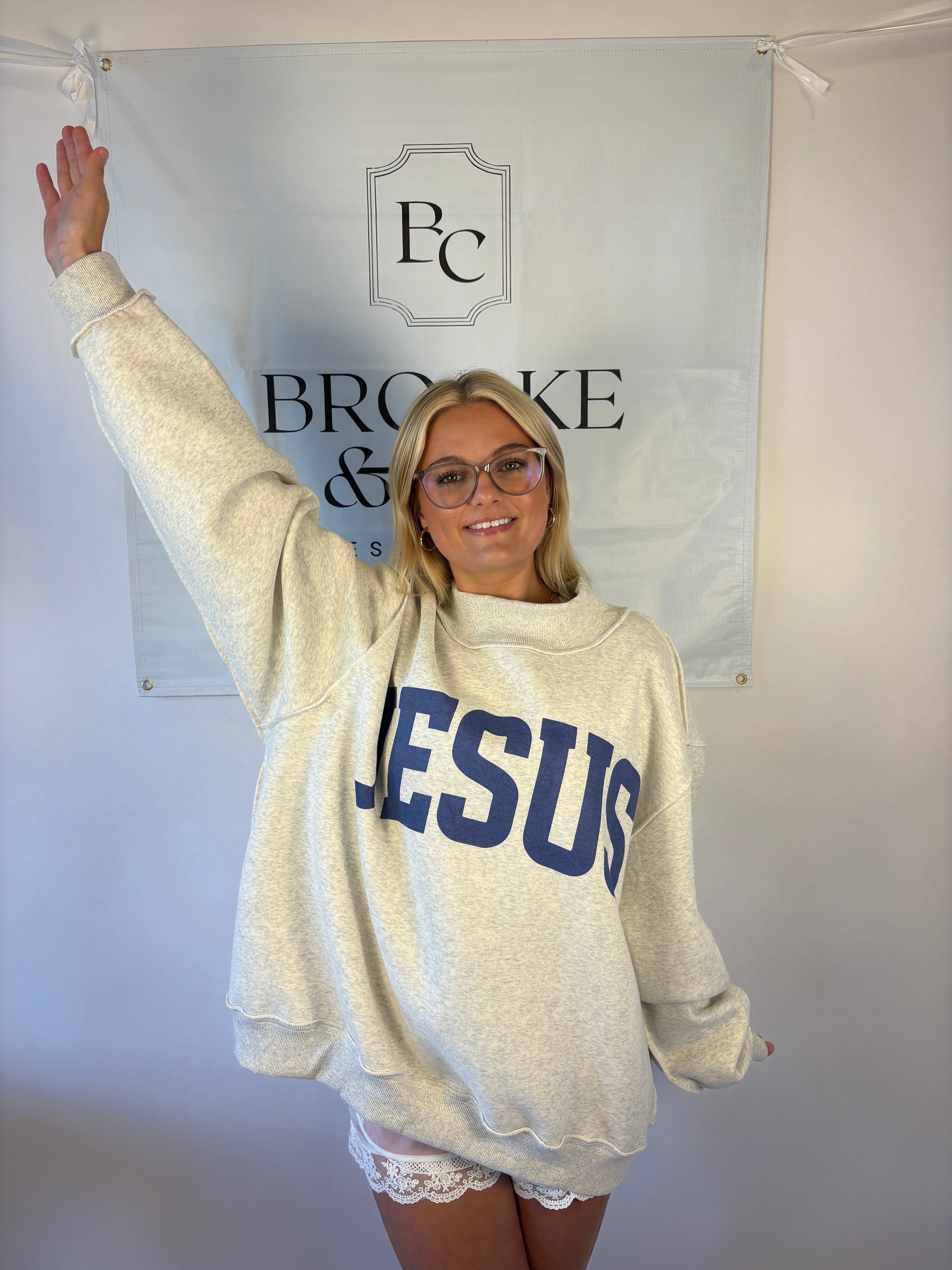 God Is Good/Jesus Reversible Mock Neck