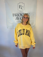 Brooke & co butter yellow Lulu Mac leopard sweatshirt