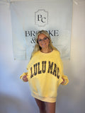 Brooke & co butter yellow Lulu Mac leopard sweatshirt
