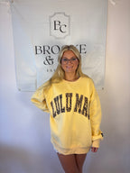 Brooke & co butter yellow Lulu Mac leopard sweatshirt