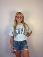 brooke & co lulu mac light blue tee shirt