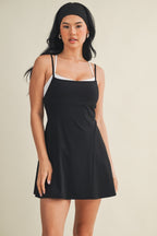 Brooke & co double layered athletic dress black