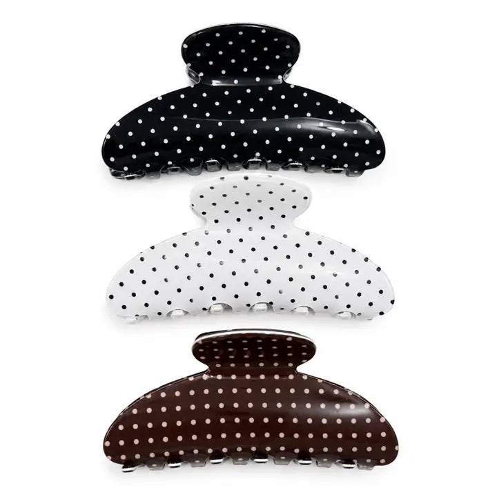 Polka Dot Hair Claw Clip