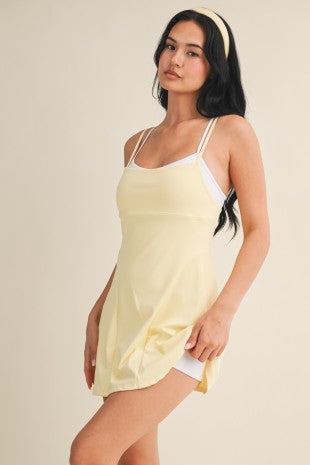 Brooke & co double layered athletic dress yellow